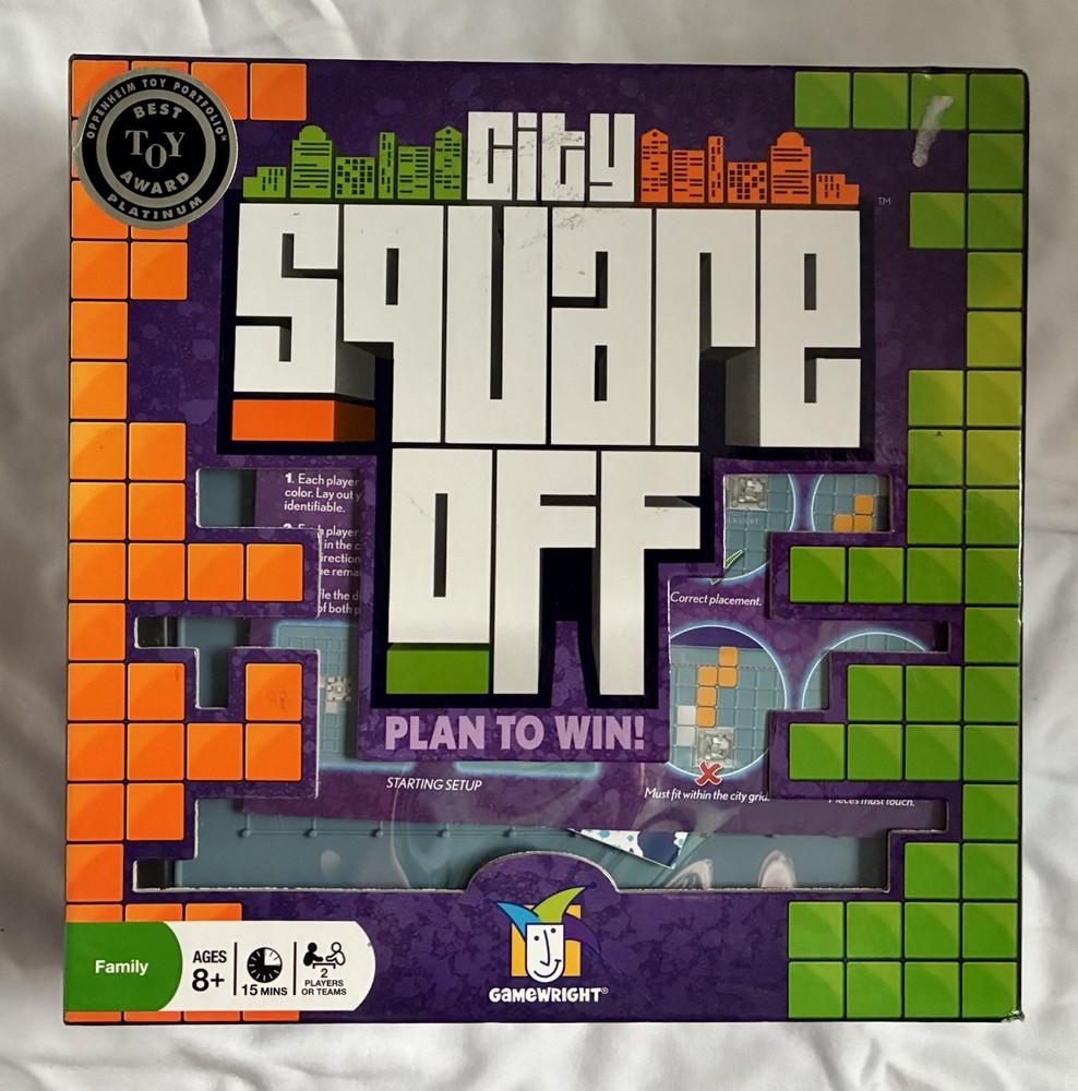 City Square Off Board Game Gamewright Complete With Registration Card