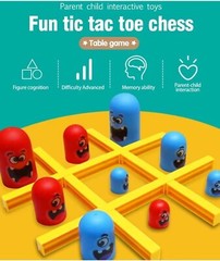 Tic Tac Toe Big Eat Small Gobble Board Game Parent-Child Interactive Educational