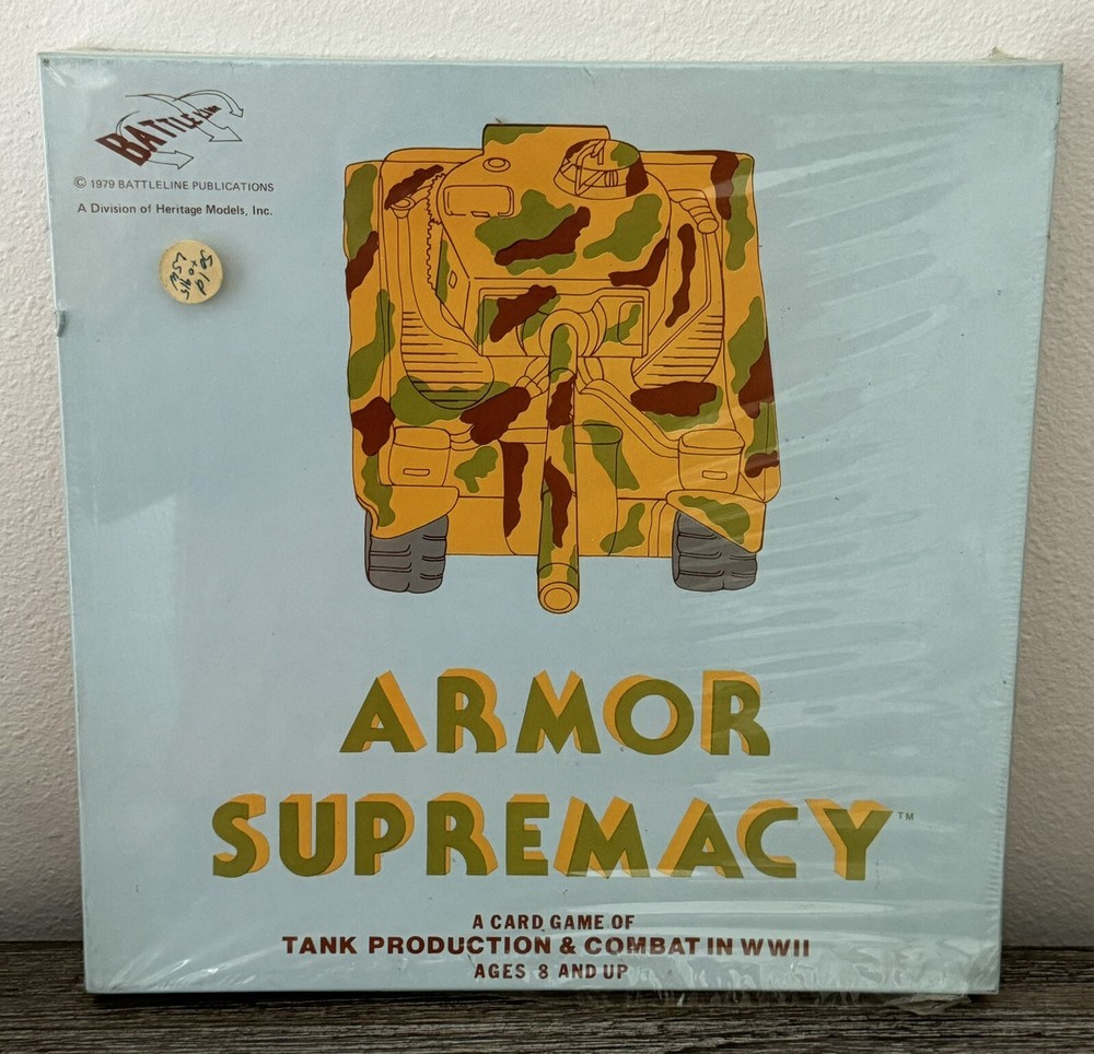 Vintage Military Card Game Armor Supremacy Tanks Heritage Models 1979 NEW SEALED