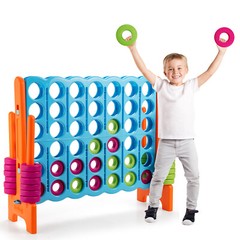 Jumbo 4-to-Score 4 in A Row Giant Game Set Indoor Outdoor Kids Adults Family Fun
