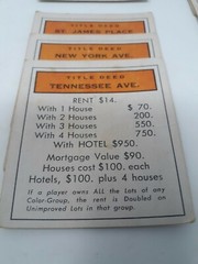 VINTAGE 1961 MONOPOLY Title Deed Cards Full Set of 28