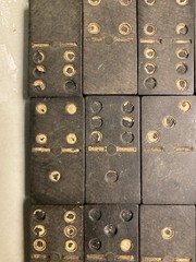Old Dominoes Set, Wooden Dominoes, Old Toys and Games