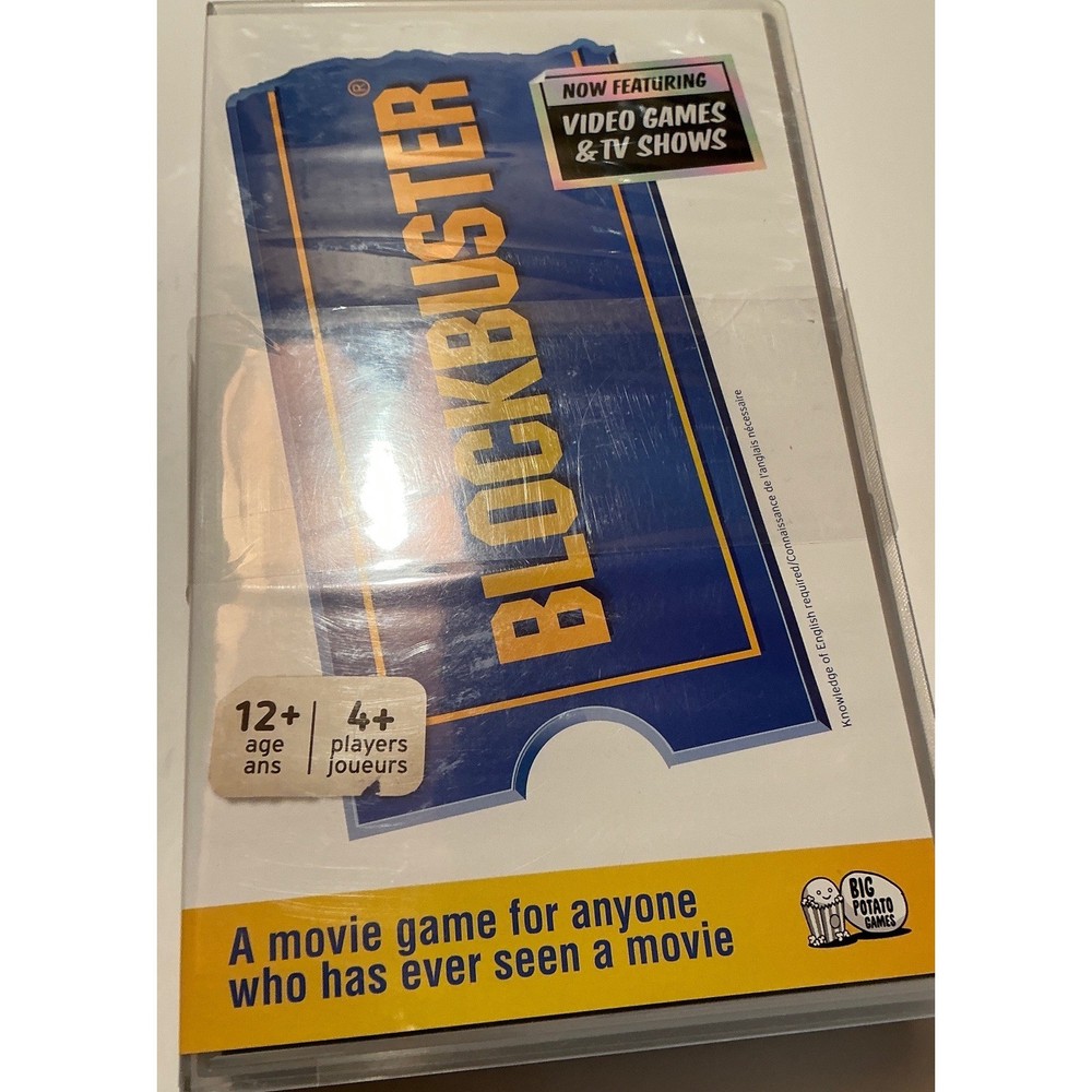Big Potato Games Blockbuster Movie Trivia Game Video Games TV Shows Retro NWT