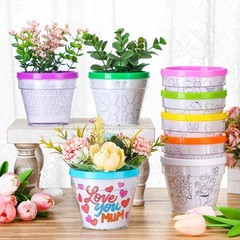 Pots 24 Pcs DIY Color Your Own Mom Artist Crafts Kit Tulip Flower Meanplan Bulk