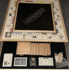 Monopoly Luxe Edition Maple Wood Cabinet Luxury Premium Game Board
