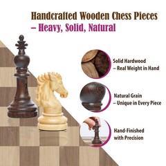 – Weighted Chess Pieces 3.78 King Hand Made Beautiful