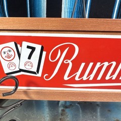 VTG Rummikub 1960’s All Wood Box & Wood Sides W/ Metal Brackets- 106 TILES EUC