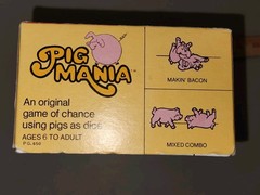 1977 Vintage PIG MANIA Dice Game Pig Stye Cup 2 Pigs Manual Pen Note Pad READ