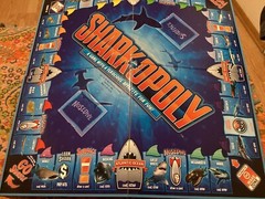 SHARKOPOLY, COMPLETE GAME FEROCIOUS APPETITE FOR FUN; JAWS,GREAT WHITE/FREE P &H