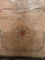 Surco Carrom Board Solid Wood w Powder & Strikers Made In India Ship From USA