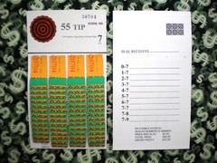 ( 4 Lot ) 55 REGULAR “NOT Sure” TIP BOARDS {0-7 to 7-9} Pull Tab Jar Tickets