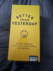 Better Than Yesterday 365 Daily Challenges Life Fullfilling Game Meme NEW Sealed