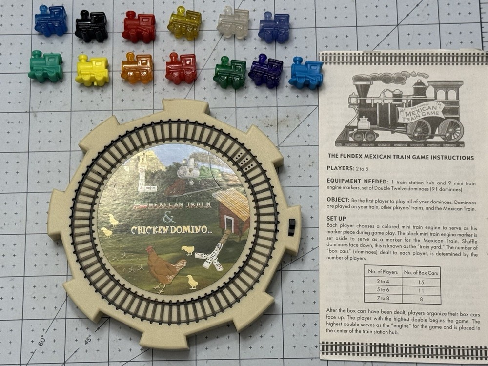 2 in 1 Dominoes Center Hub Starter w/ Sound /Double Twelve 91 Jumbo Size Color