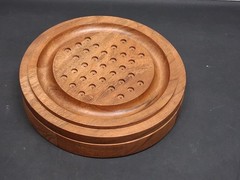 Wooden Handcrafted Solitaire Board Game Magnolia Wood Carving BOARD ONLY