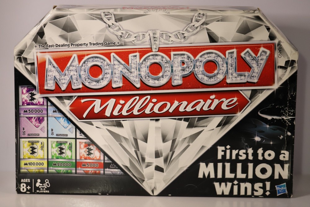 Monopoly: Millionaire Edition Board Game – First to a Million Wins Luxury Theme