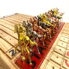 Horse Racing Game for Adults, Foldable Horse Race Board Game with 11 Luxuriou…