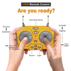 Remote Control Excavator Toy for Boys 4-7, RC Excavator 680-degree Turns with…