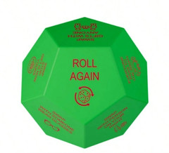 Christmas Gift Exchange Dice – 12 Sides 3x3x3 Inches, Holiday Party Dice Game