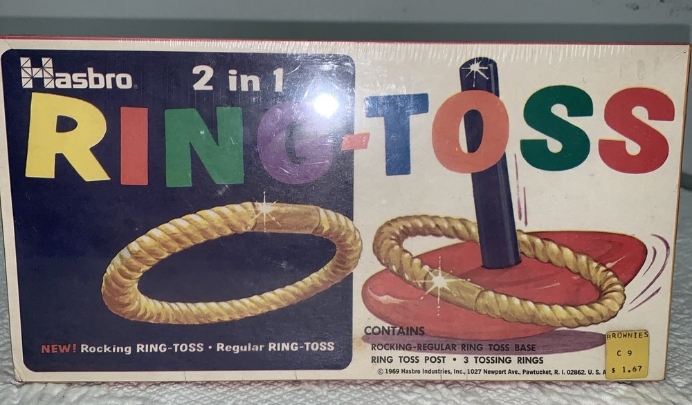 Vintage 1969 Hasbro 2 in 1 Rocking Ring-Toss Game Rare Still SEALED USA