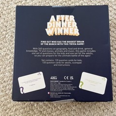 After Dinner Winner Kids Vs Adults Edition, Complete Family Game, 12+ Years