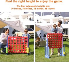 Patent Authorized Giant 4 Connect in a Row Game, Height Adjustable Jumbo Yard…