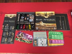 Mare Nostrum Empires Kickstarter Game, Atlas, Buildings, Promos, Resource Chips