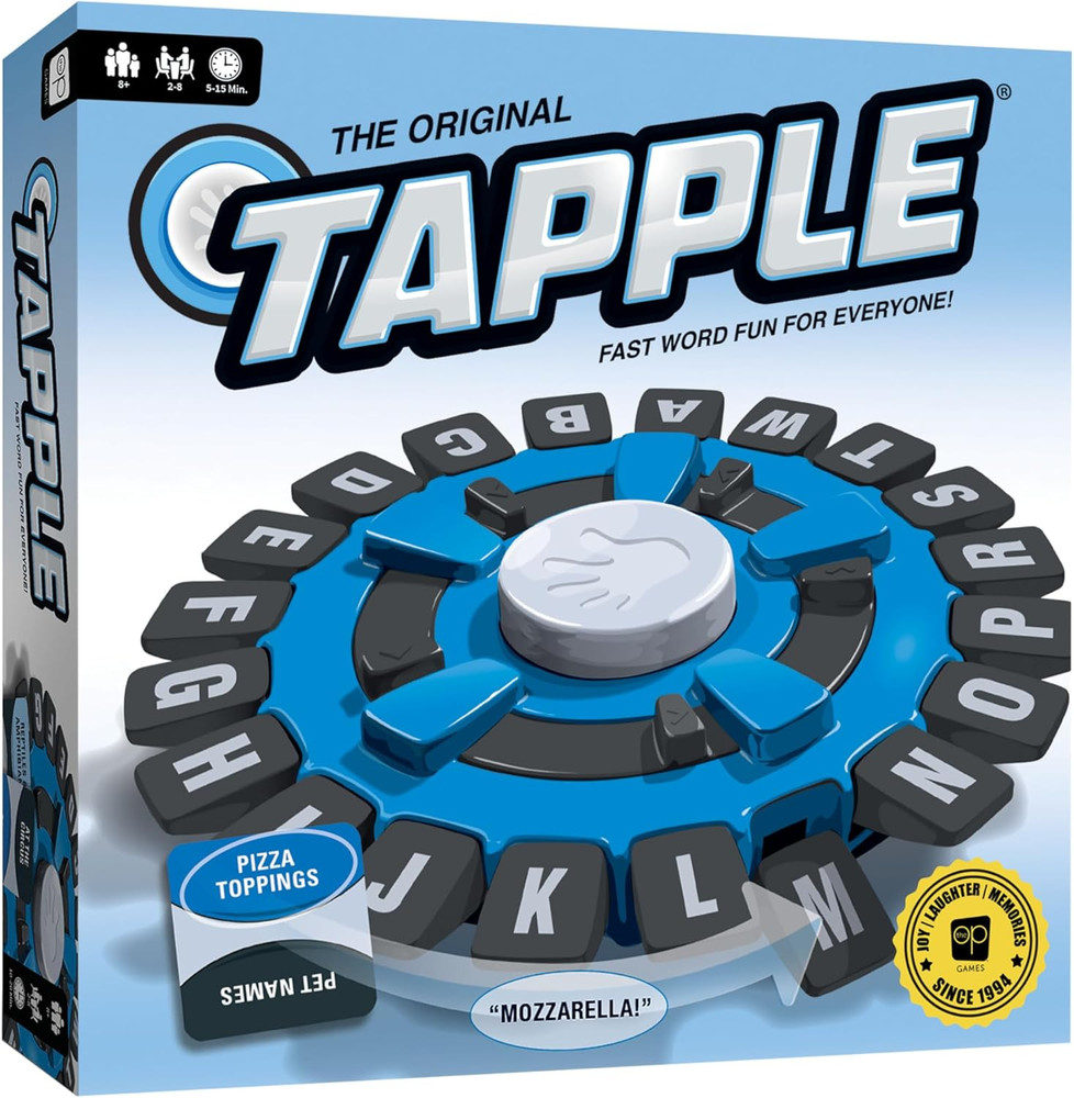 the Original TAPPLE, the Fast-Paced Family Board Game,Choose a Category & Race a