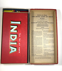 The Royal Game of India Board Game 1940 Parker Bro. 4 Players Complete