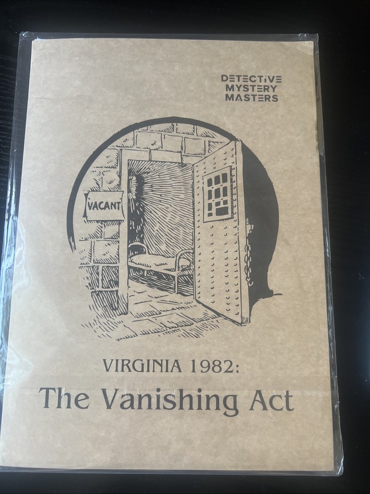 Detective Mystery Masters Crime Game Virginia 1982 The Vanishing Act New Sealed
