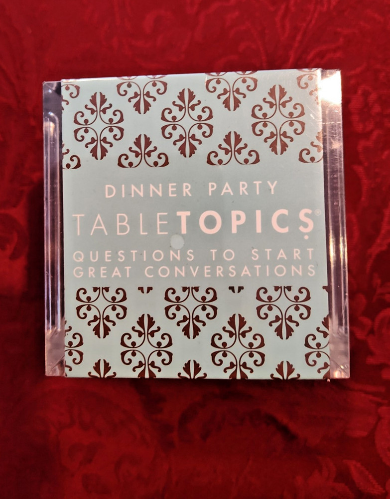 Dinner Party Table Topics Game Questions To Start Conversations NEW Lotsa Fun!