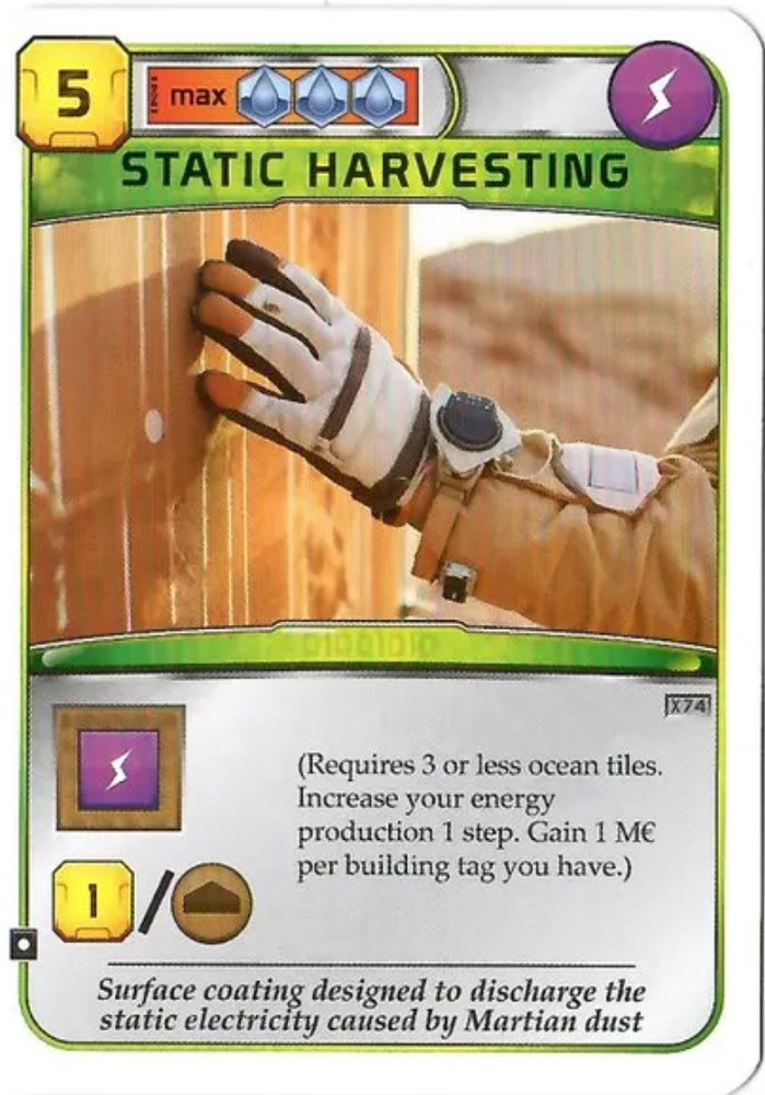 Terraforming Mars: Fall 2025 Promo Card Static Harvesting: NEW AND MINT!