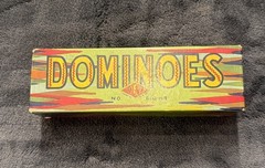 VTG Halsam Hal-Sam 610-HR Dominoes Multi Color Dots 28 Pieces Original Box