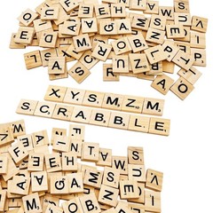 400 Pcs Wood Letter Tiles, Wooden Tiles for Crafts