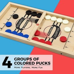 XL Fast Sling Puck Wooden Tabletop Hockey Game