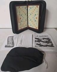 Travel Scrabble Zipper Case Word Game Hasbro Portable To Go Complete