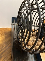 VTG Antique 1920s Met Games Co. Metal Bingo Ball Dispenser