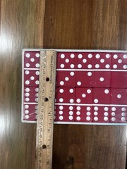 Super Thick Jumbo Size Giant Face Marblelike Dominoes Puremco No.1632 Red NEW!!!