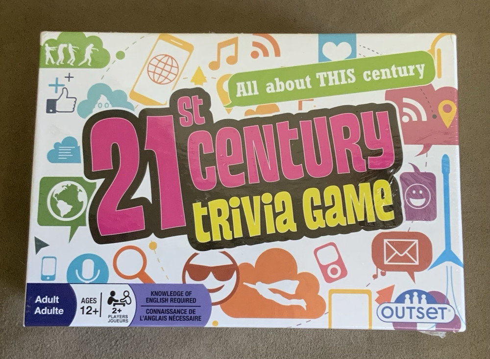 OUTSET 21st Century Trivia Game Complete w/ Cards Ages 12+ 2+ Players 2018