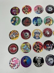 Vintage POGs, Milk Caps Lot, Horror, Monsters, Skulls, USED, 55, See Description