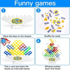 Tower Balance Game, Stacking Game 64pcs, Fun Stacking Game Puzzle Building Game…