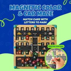 Magnetic Alphabet Maze Board for Kids Ages 2-5: Montessori Wooden Puzzle