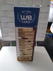 WE Games Wooden Tumbling Tower Game 12 in. Tabletop Strategy Family Fun Toy NEW