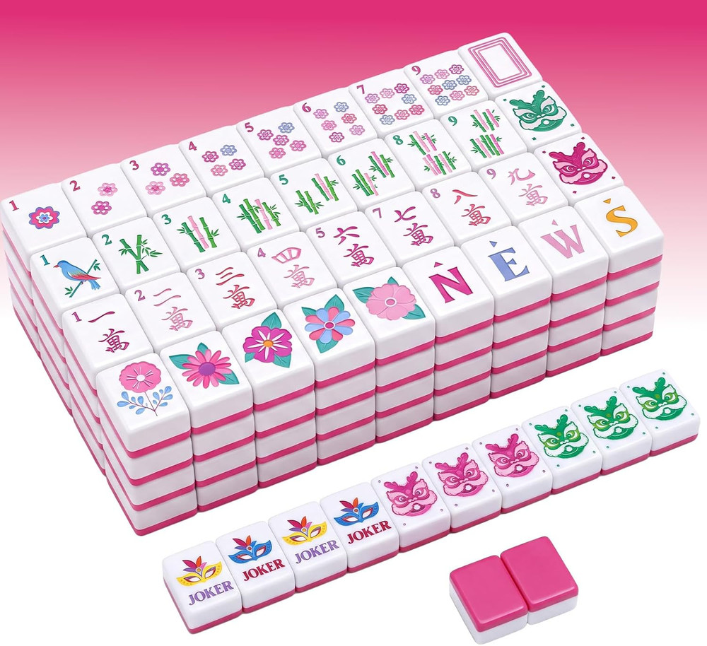 160 Pcs American Mahjong Set 1.2 Inch 160 Mahjong Tiles Set with Melamine Hand C
