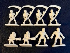 HeroQuest: 4 Skeletons 2 Zombies & 2 Mummies Minis Figures