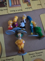 2002 The Simpsons Clue Game Replacement Pieces Characters Cards Dice Score