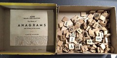 Anagrams And Letters With Wood Letters Vintage Milton Bradley No. 4288 1930’s 40