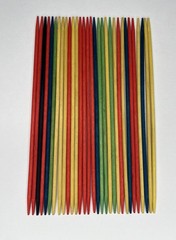 Wooden Cylindrical Shape Stick Game Kids Fun Multicolored Pick Up Sticks