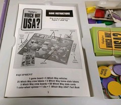 VTG Highlights Which Way USA? Board Game 100% Complete One Torn Corner