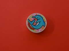 Pogs * 1 ONE Slammer * Mutilator * SPINNER * 3/4 inch * Dolphin * Spins