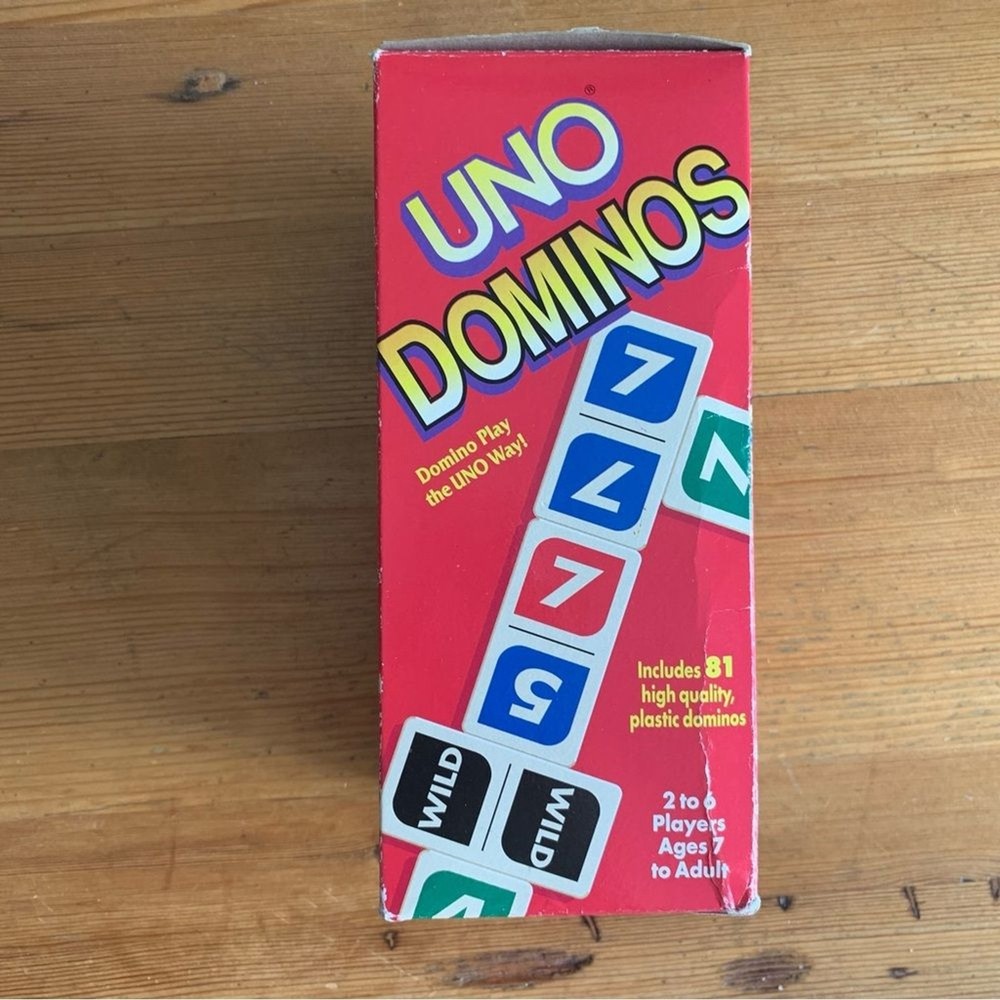UNO Dominos 1995 90s Mattel COMPLETE Vintage never played